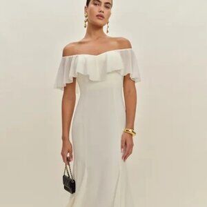 Reformation Charee Dress Ivory - Size 12